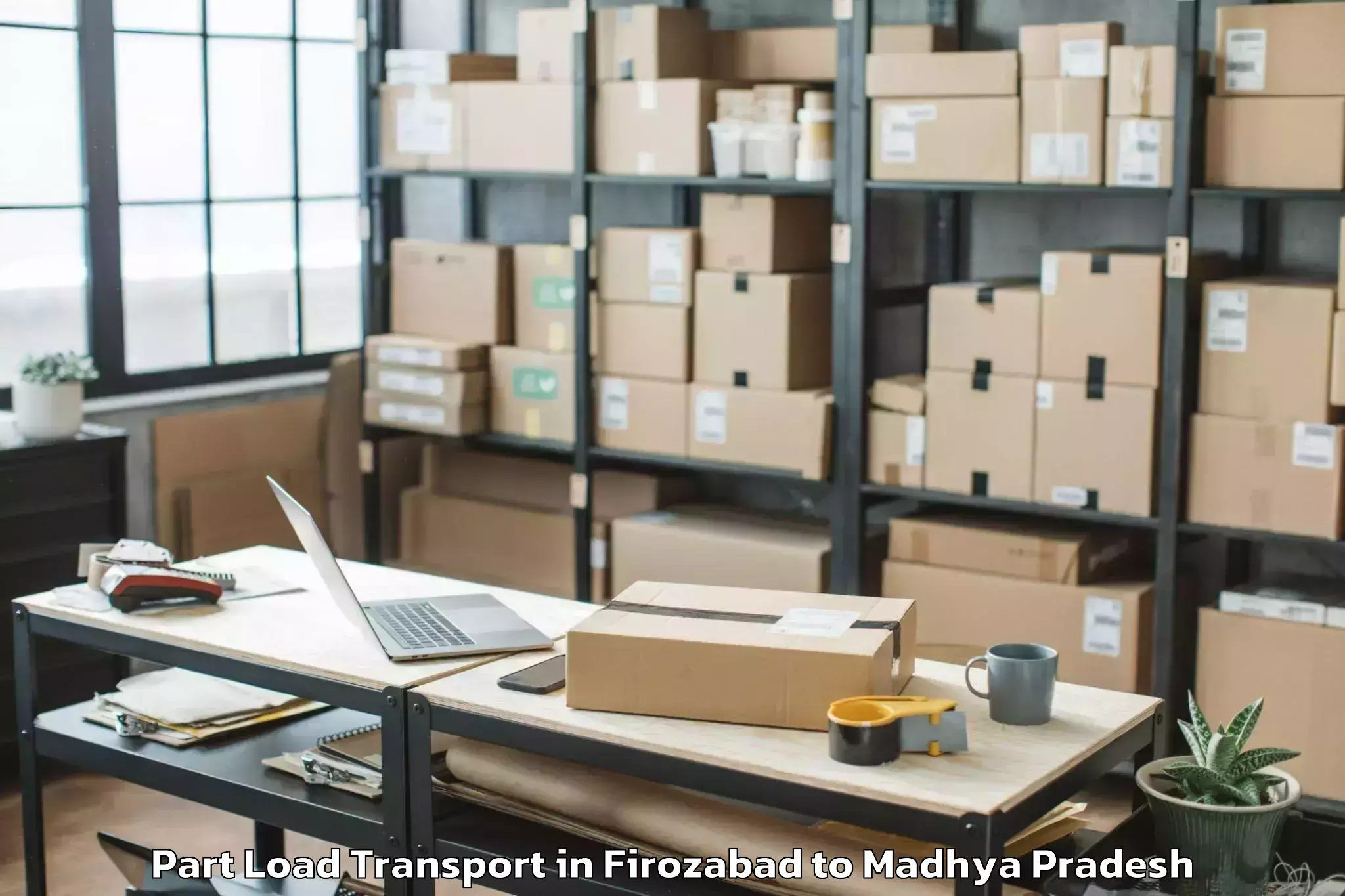 Book Firozabad to Harpalpur Part Load Transport Online